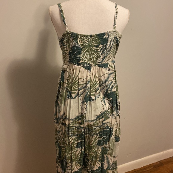 Tropical print jumpsuit with pockets - Picture 3 of 3